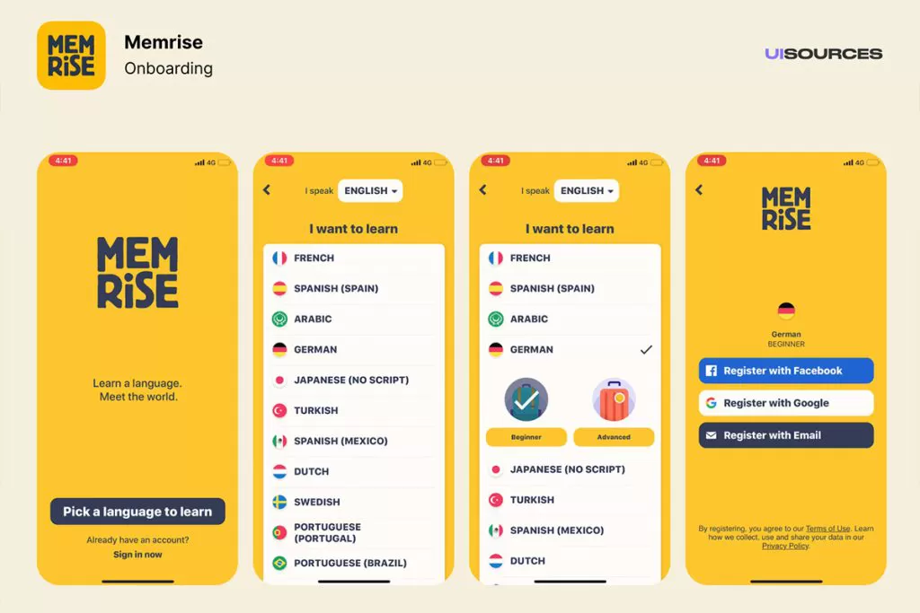 یادگیری زبان فرانسه در منزل با Memrise
