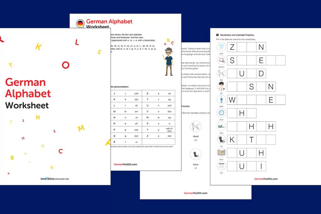 یادگیری الفبای آلمانی